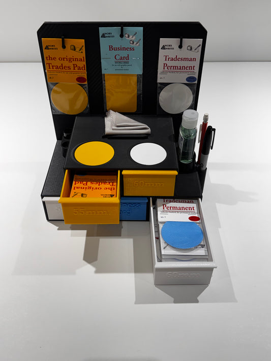 Video demonstration of the Retail Soft Start Kit display showing how to arrange Worx Writes products on the interactive display
